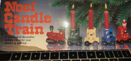 Vintage 1973 Wood Noel Holiday Christmas Candle Train - £17.03 GBP