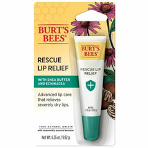 Burts Bees Rescue Lip Relief Shea Butter Echinacea For Dry Lips Natural ... - $4.99