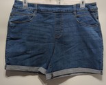 Time and Tru Women&#39;s Pull-On Denim Shorts Medium Wash Size XL (16-18) - £19.54 GBP