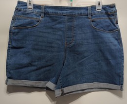 Time and Tru Women&#39;s Pull-On Denim Shorts Medium Wash Size XL (16-18) - £19.54 GBP