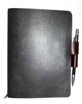"Thinker's Notebook" NoteHook Folio with Penloop Closure | Double-sided Leather  - $30.00
