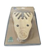 Alaska Moose Salad Server Wooden Utensil Antler Shape Novelty Kitchen Tool - $12.60