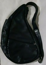 Vintage Ameribag The Healthy Back Leather Sling Bag Black - $46.89