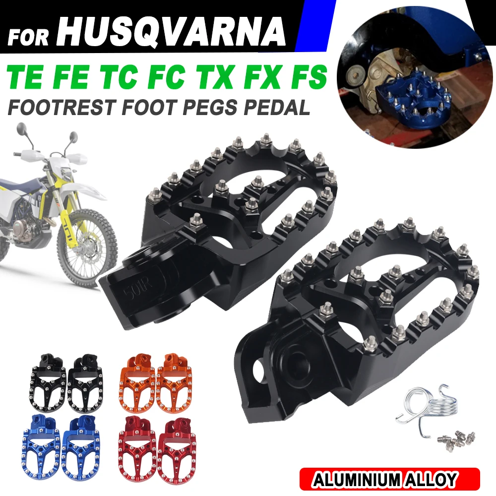 Motorcycle Footrest Foot Pegs Pedal for Husqvarna TE TC FC FS 65 85 125 ... - £31.92 GBP+
