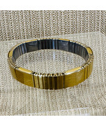 Vintage Unmarked Unisex Expansion Bracelet  Gold Tone 1940s-50s - £19.42 GBP