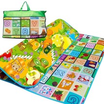 Kids Crawling Educational Double Sided Play Mat Game Soft Foam Picnic Carpet - £14.77 GBP