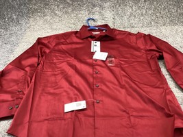 Van Heusen Dress Shirt Mens X-Large 17.5 34 35 No Iron Fitted Lux Sateen - $14.84