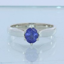 Blue Tanzanite Gemstone Handmade Sterling 925 Silver Ladies Ring size 6.75 - £54.47 GBP