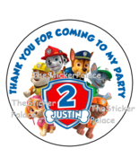 Paw Patrol Inspired Birthday Party Favor Stickers, (12) Personalized, 2.... - €10,38 EUR