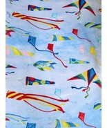 OOAK Cute Cotton Rectangle Tablecloth with Kites Flying in a Blue Sky 39... - $289.20 MXN