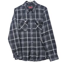 Dixxon Flannel Co The Paulson Navy Blue Plaid D-Tech Shirt Men Medium Fi... - $44.99