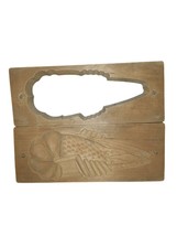 Antique Japanese Kashigata Carved Wood Cookie Mold Shrimp Signed C.1920 - £67.69 GBP