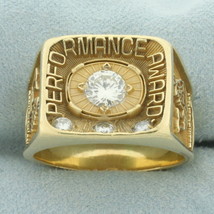 Mens Drew Marine Chemical Diamond Performance Award Ring in 14k Yellow Gold - £3,215.83 GBP