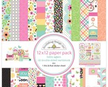 Doodlebug Double-Sided Paper Pack 12&quot;X12&quot; 12/Pkg-Hello Again - £23.47 GBP