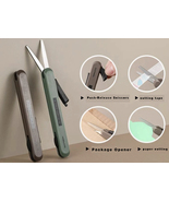 Portable Scissors &amp; Box Cutter Combo-2-in-1 Design-Dual-Function Tool - $12.50