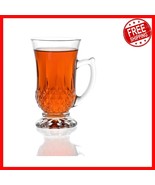 Gift-Ready Set of 6 Classic Clear Glass Turkish Tea Cups - Perfect for W... - $950.11 MXN