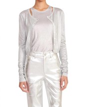 Staud deanna cardigan in Silver - size XS - $157.41