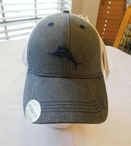 Tommy Bahama Men&#39;s Washed Trucker Hat w/ Marlin Emblem Navy White Tip Yo... - £22.55 GBP