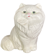 Persian Cat Ceramic Statute Figurine White Vintage Large 1970s Home Deco... - £63.00 GBP