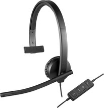 Logitech H570e Wired Headset, Mono Headphones with Noise-Cancelling... - $49.49