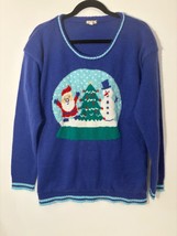 Vintage Eyeshadow Snow Globe Sweater XL w Battery Pack  to light up UNTE... - $494.00 MXN