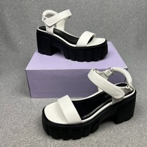 Y2K Madden Girl Womens Chunky Heel Sandals Size 7.5 M Platform Shoes 90s - $22.62