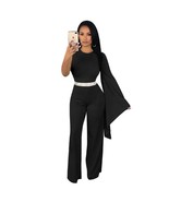 Unique One Shoulder Flare Sleeve Jumpsuits - $34.95