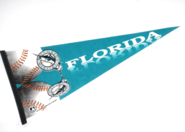 Vintage Florida Marlins Baseball Pennant 1995 MLB Mirror Image Logo 30&quot; - £4.43 GBP