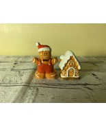 christmas gingerbread house and boy salt and pepper shakers - £11.86 GBP