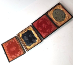 Ambrotype Pair Boys Brothers 6th Plate Ruby Ambrotype &amp; Regular Ambro - £47.44 GBP