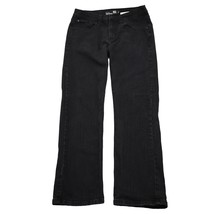 RSQ Pants Womens 31 Black Denim Flat Front Slim Straight Pockets Jeans - $25.62