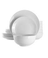 Elama El-Luna18 Luna 18 Piece Porcelain Dinnerware Set In White - £64.65 GBP
