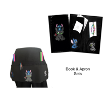 Stitch &amp; Toothless Server Book and Apron Set  - £31.37 GBP