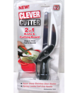New Clever Cutter 2 in1 Knife Cutting Board Scissors Chops Veggies - $19.53 CAD