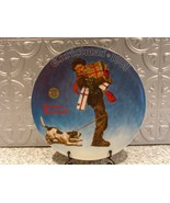 Wrapped Up In Christmas 1981 Norman Rockwell Knowles China Collector Plate - £14.15 GBP