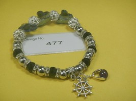 Amethyst Gemstone-Energy Jewelry-Fashion Stretch-Bracelet-Beaded- Charms-477 - £7.50 GBP