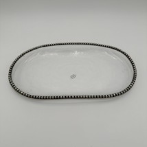 Tesoro Platter 14&quot; by Arte Italica Pewter and Blown Glass - £130.75 GBP