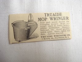 1896 Truaide Mop Wringer Ad, Truaide Wringer Co. Providence, R.I. - $7.99
