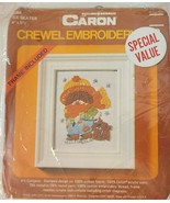 Vintage 1975 Caron Crewel Embroidery Kit 4&quot; x 5&quot; Ice Skater 6084 Retro w... - £15.21 GBP