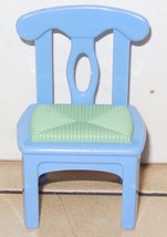 LOVING FAMILY DOLLHOUSE FISHER PRICE Chair Blue Teal - $9.65