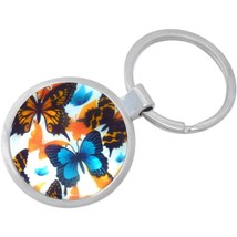 Butterflies Keychain - Includes 1.25 Inch Loop for Keys or Backpack - £8.44 GBP