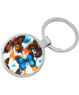 Butterflies Keychain - Includes 1.25 Inch Loop for Keys or Backpack - $10.77