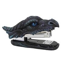 Dragon Head with Blue Eyes Decorative Functional Stapler Figurine - $30.98