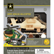 MasterPieces Works of Ahhh... Army Apache Helicopter Wood Paint Kit #21525 - £23.59 GBP