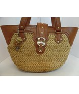 Michael By Michael Kors Santorini Raffia Tote With Beautiful Leather Acc... - £77.87 GBP