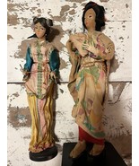 Set Of Two Antique Hand Painted Geisha Dolls - €32,27 EUR