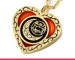 Helluva Boss Stolas Grimoire Seal Heart Necklace Gold Limited Edition Of... - £86.49 GBP