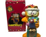 1996 PAWS Garfield Christmas Garf with Light figurine w/original Box Wax... - $23.38