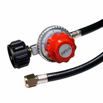 Adjustable Propane Regulator with 4Ft Hose Kit for Type1 LP Gas Tank -Fire Pit, - £23.01 GBP