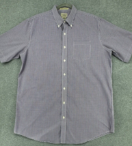 L.L. Bean Men’s Short Sleeve Button Down Gingham Plaid Check Shirt Cotton - $29.69